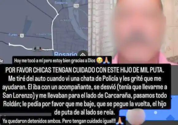 Pidió un Uber para volver a casa, el conductor desvió el recorrido y tuvo que arrojarse del auto para huir
