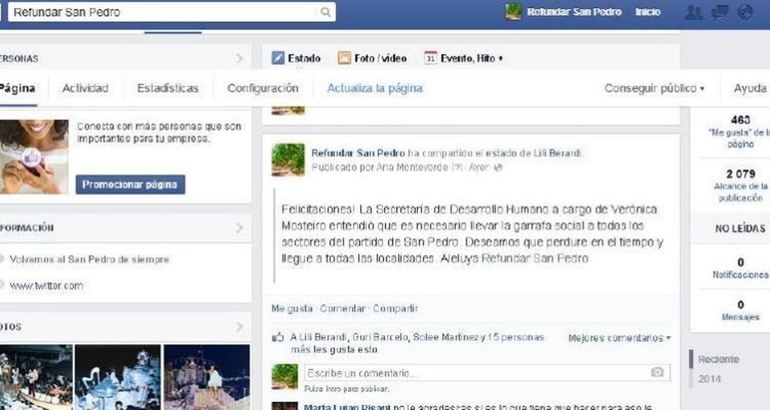 Refundar San Pedro sigue sumando “me gusta”