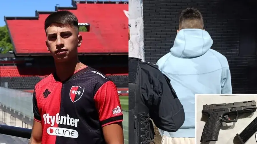 Detuvieron en zona sur con un arma a Pablo Altamirano, juvenil de Newell's.