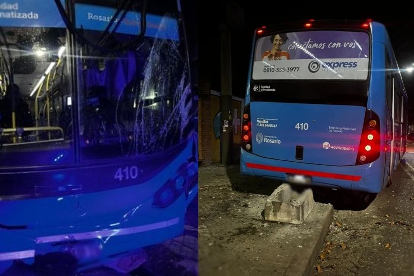 Un colectivero se descompensó al volante y chocó contra un árbol