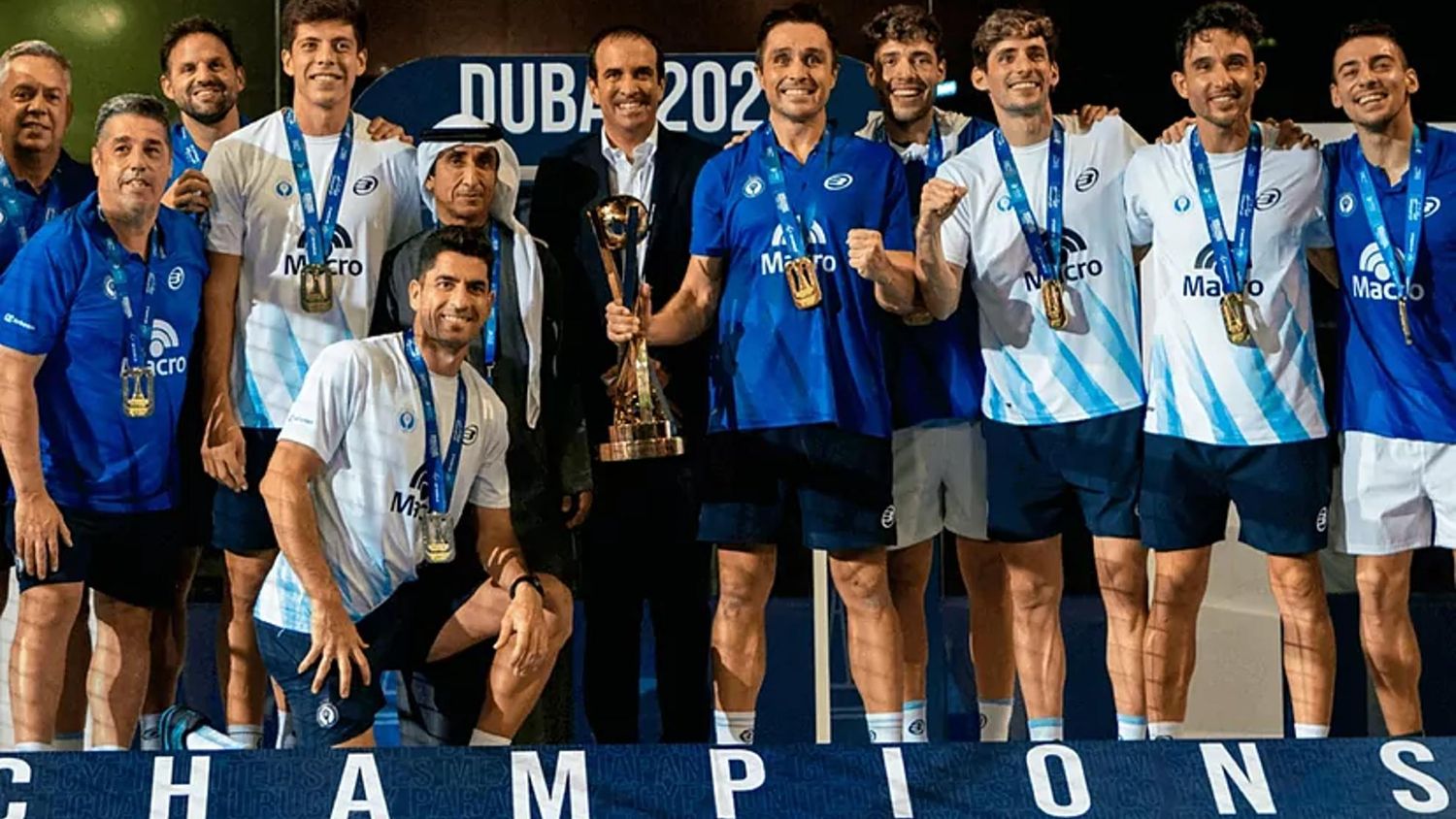 La selección argentina de padel, campeona del mundo en Doha.