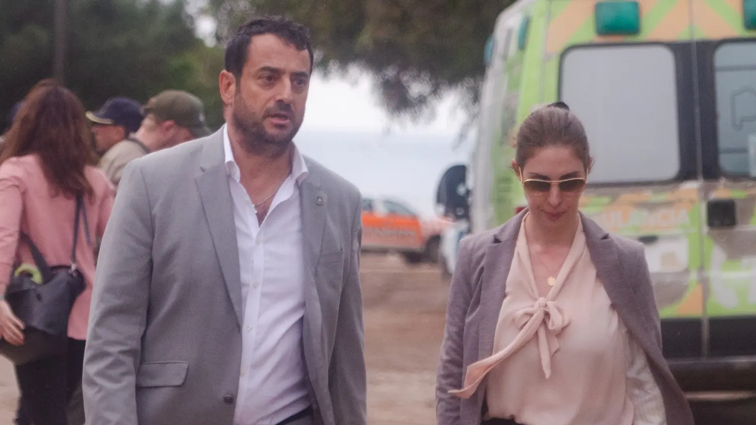 El fiscal Walter Pierrestegui junto a la instructora judicial Marina Pannunzio