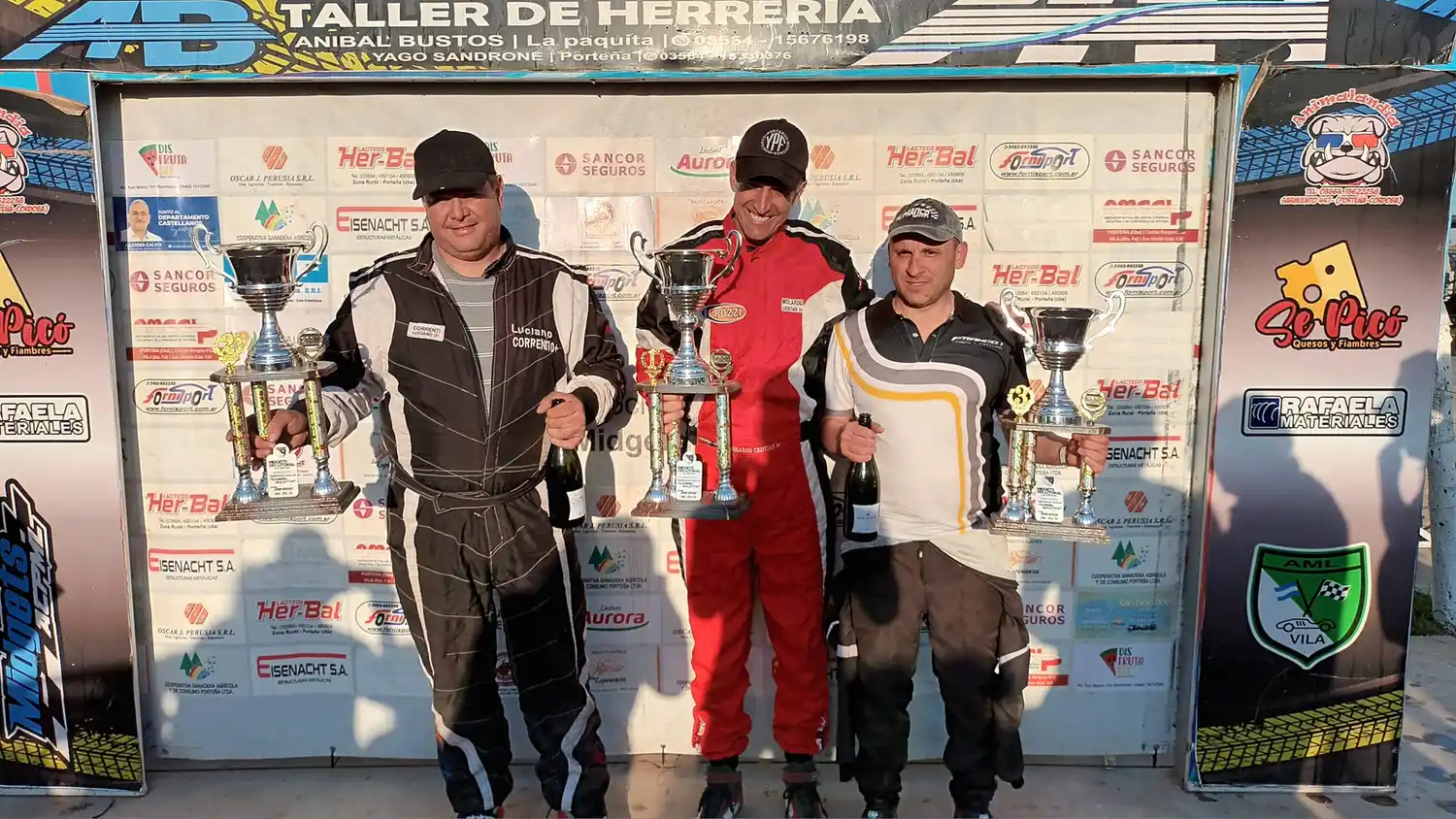 El podio de la categoría mayor