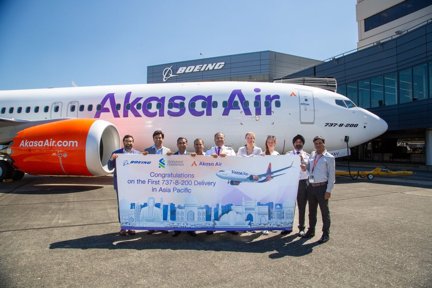 Akasa Air recibe el primer Boeing 737-8200 de Asia