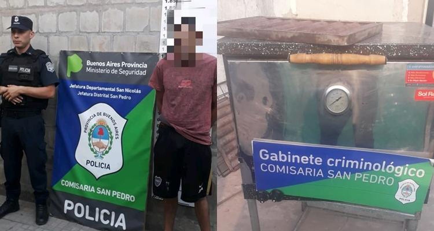 Detuvieron al sospechoso de robar un horno del comedor del barrio 2 de Abril