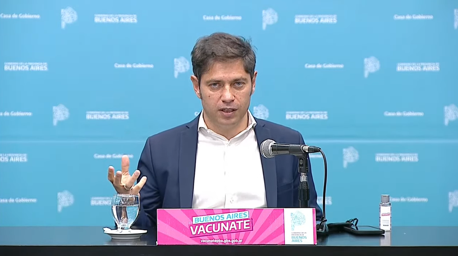 Kicillof anunció la compra de 10 millones de dosis y lanzó "vacunas libres para todos los mayores de 70 años" en Provincia