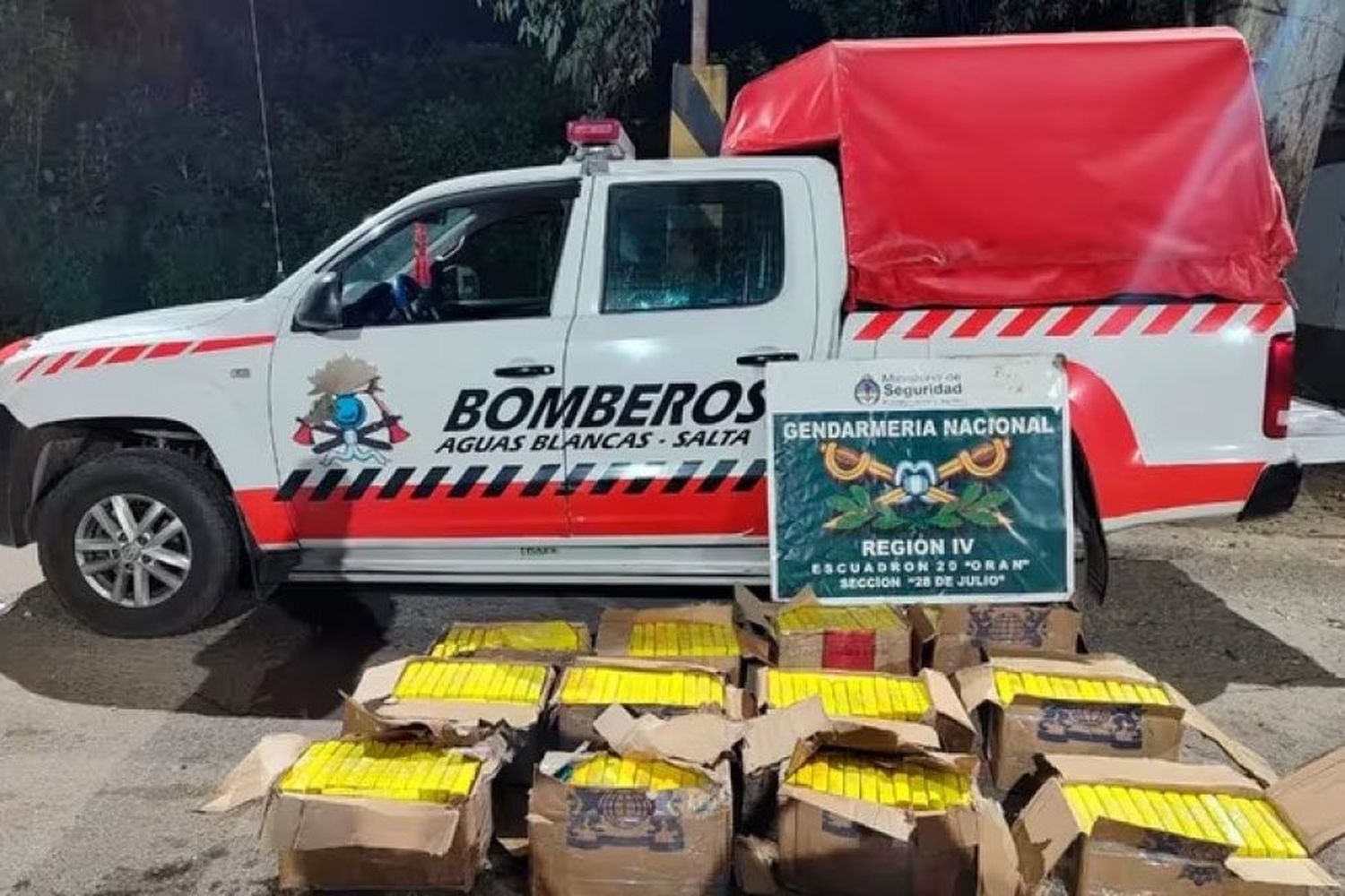 Un caso similar se registró en Orán, donde secuestraron más paquetes amarillos