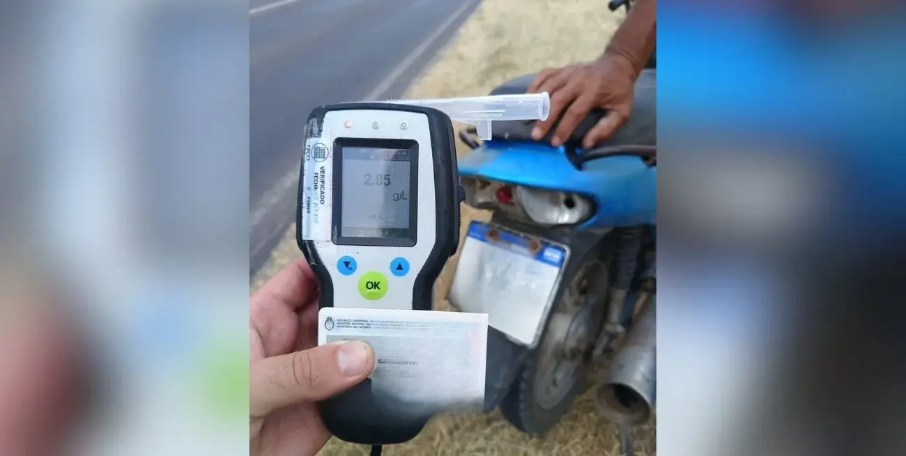 Muy excedido: circulaba por ruta nacional 11 con un alto grado de alcohol en sangre