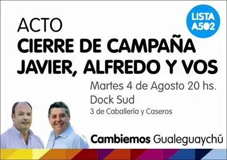 Junto al Rabino Bergman y De Ángelis, Melchiori cierra su campaña
