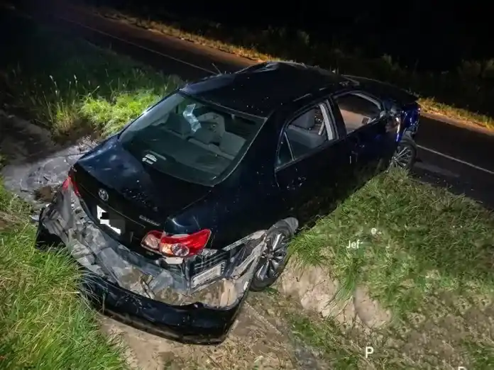 Volcó un auto con tres ocupantes en la Autovía 14