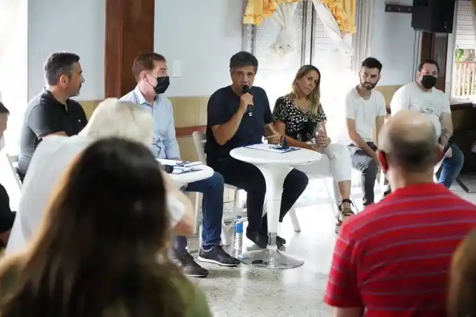 Jorge Macri, Diego Santilli y Andrés Petrillo de recorrida por San Martín