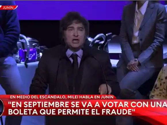 Javier Milei hizo campaña en Junín con advertencias de posible fraude y no habló del caso ANDIS