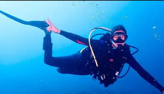 Ya Daniela Álvarez pudo bucear. Foto: Instagram
