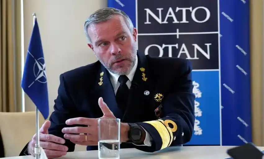 El presidente del Comité Militar de la OTAN, el almirante Rob Bauer.