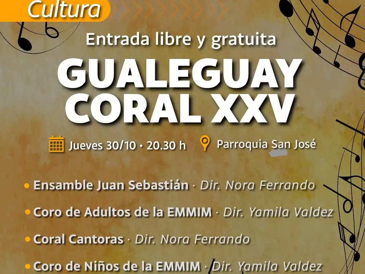 Hoy comienza el 25º “Encuentro de Coros de Gualeguay”