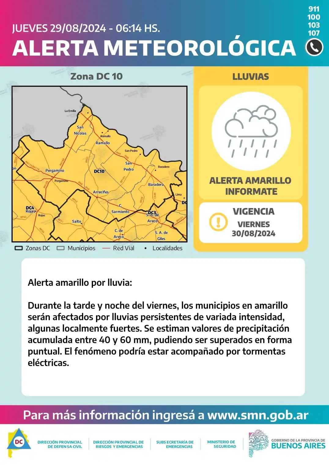 alerta tormenta santa rosa 2024