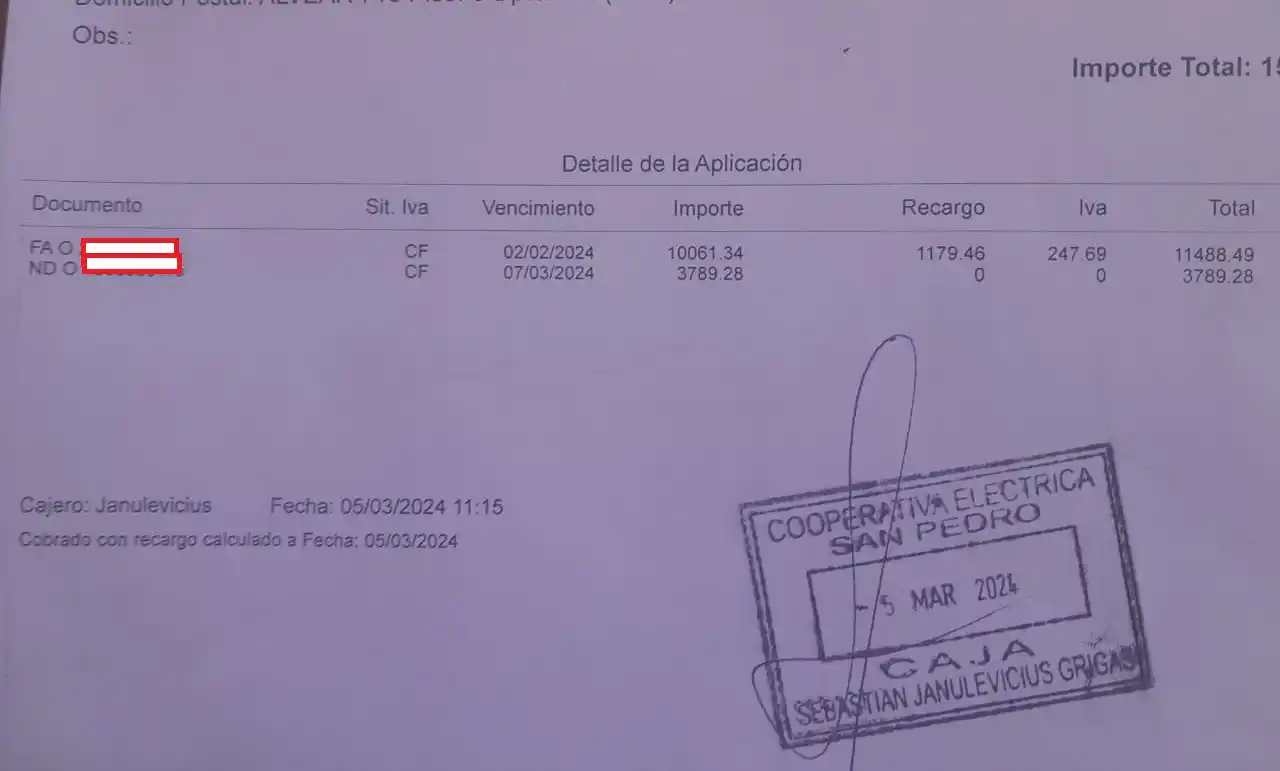 Aviso de corte Coopser marzo 2024