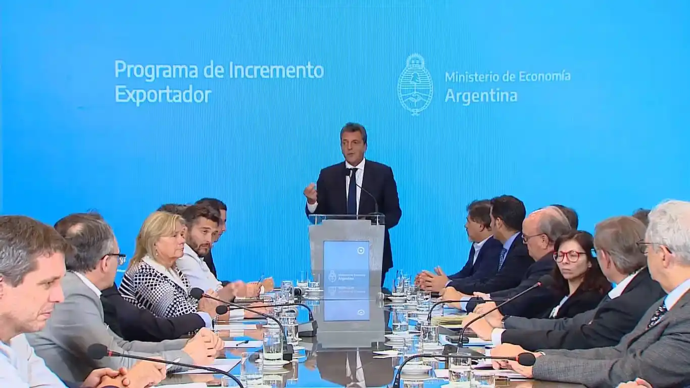 Sergio Massa, durante los anuncios.