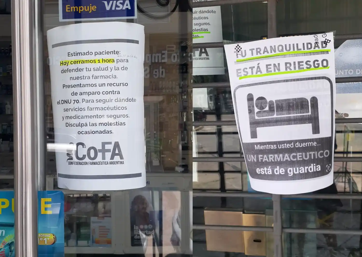 Las farmacias de San Pedro se adhieren al paro nacional contra el DNU
