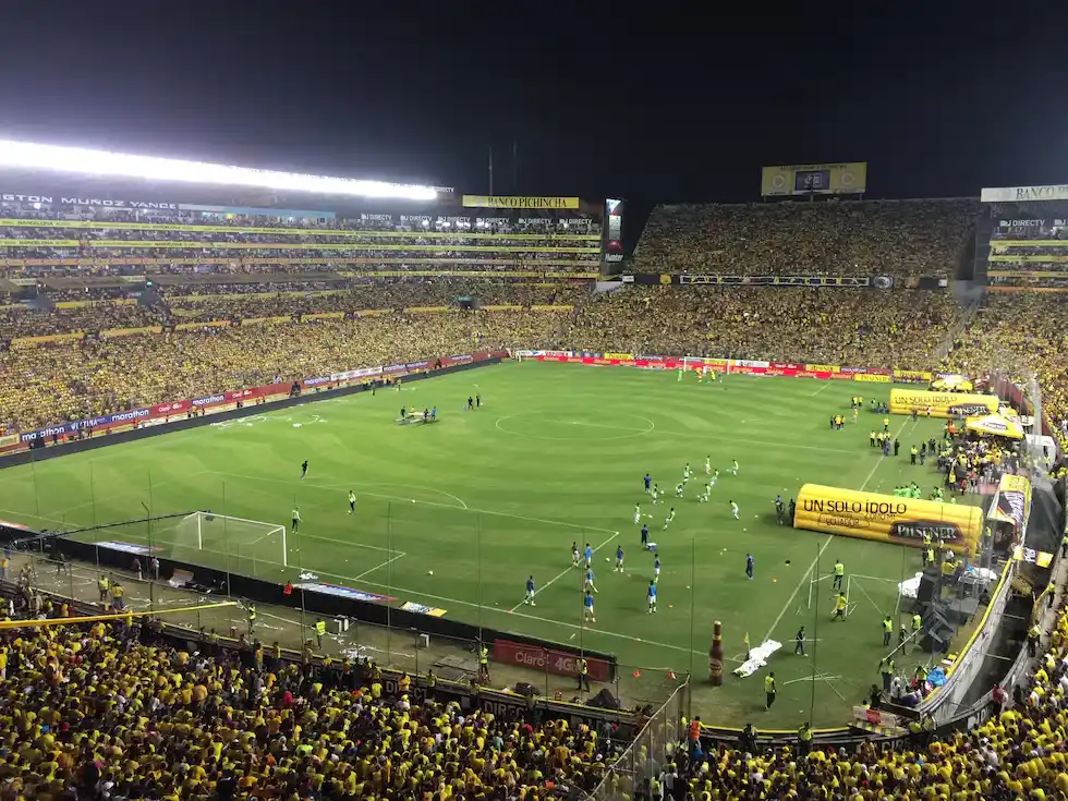 El Estadio Monumental Isidro Romero Carbo donde jugará Boca a partir de las 21.Foto: Prensa Barcelona SC
