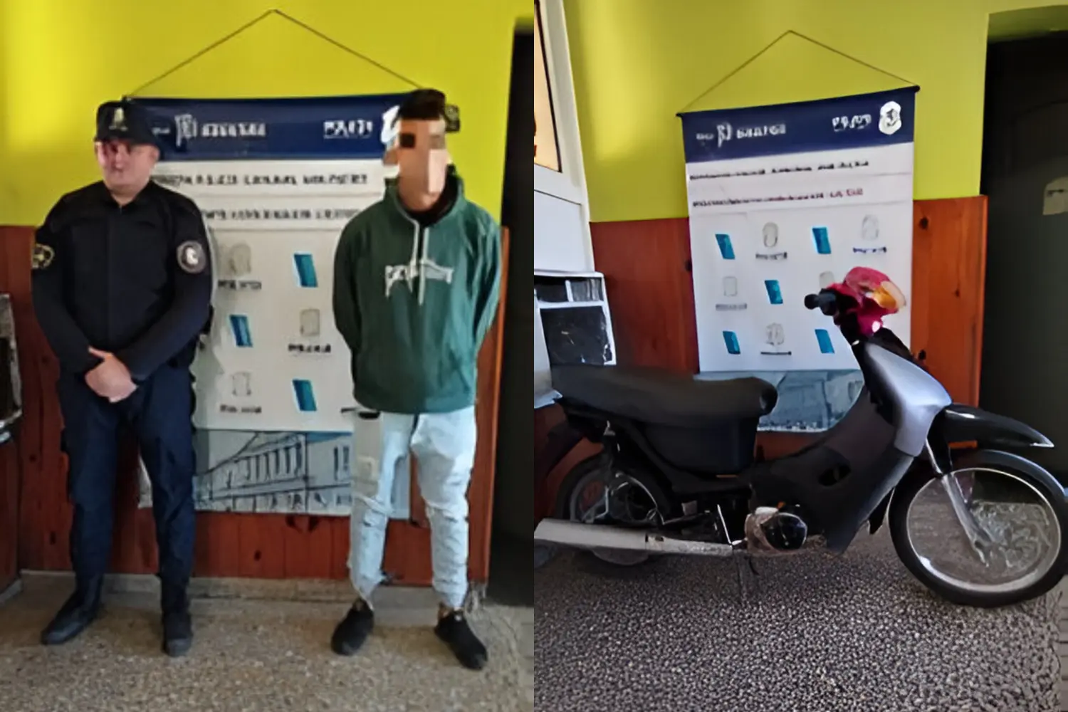 La moto tenía numeración suprimida y fue secuestrada.