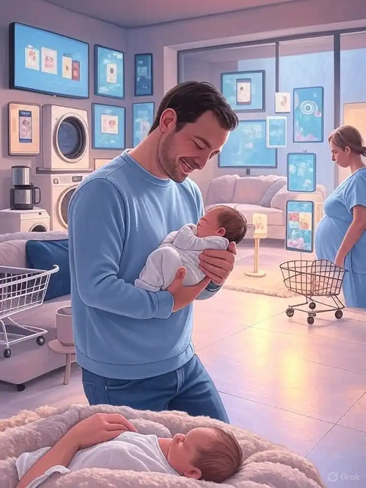 Ternura en primer plano pero, al fondo, una mujer embarazada y sola: la postal simbólica de una práctica que interpela.