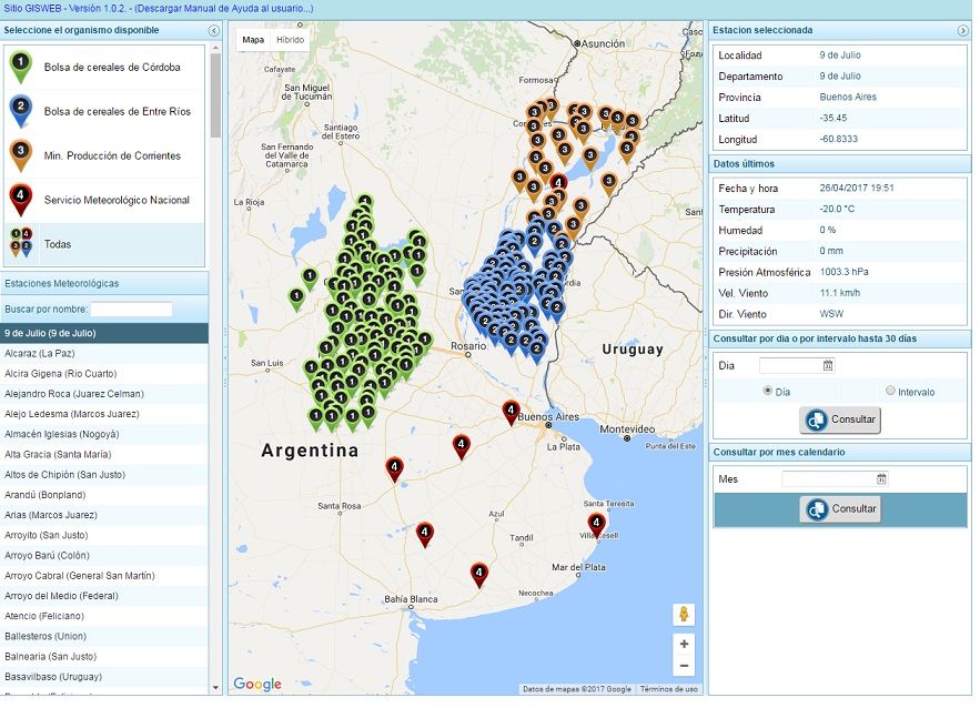 Presentaron el Sistema de Integración y Validación de Información Meteorológica