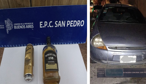 Aprehendieron a un turista alcoholizado que circulaba en zig zag