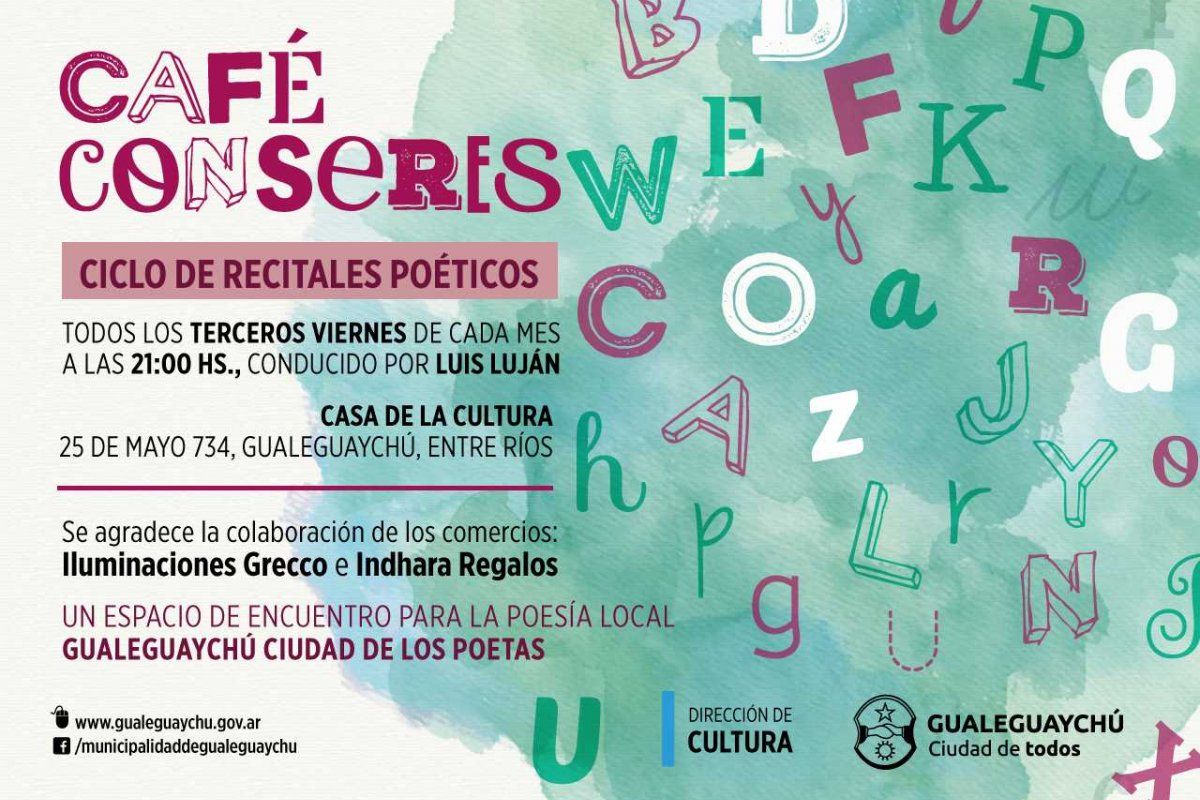 Llega el Segundo Encuentro del Ciclo de Poesía "Café conSeres"
