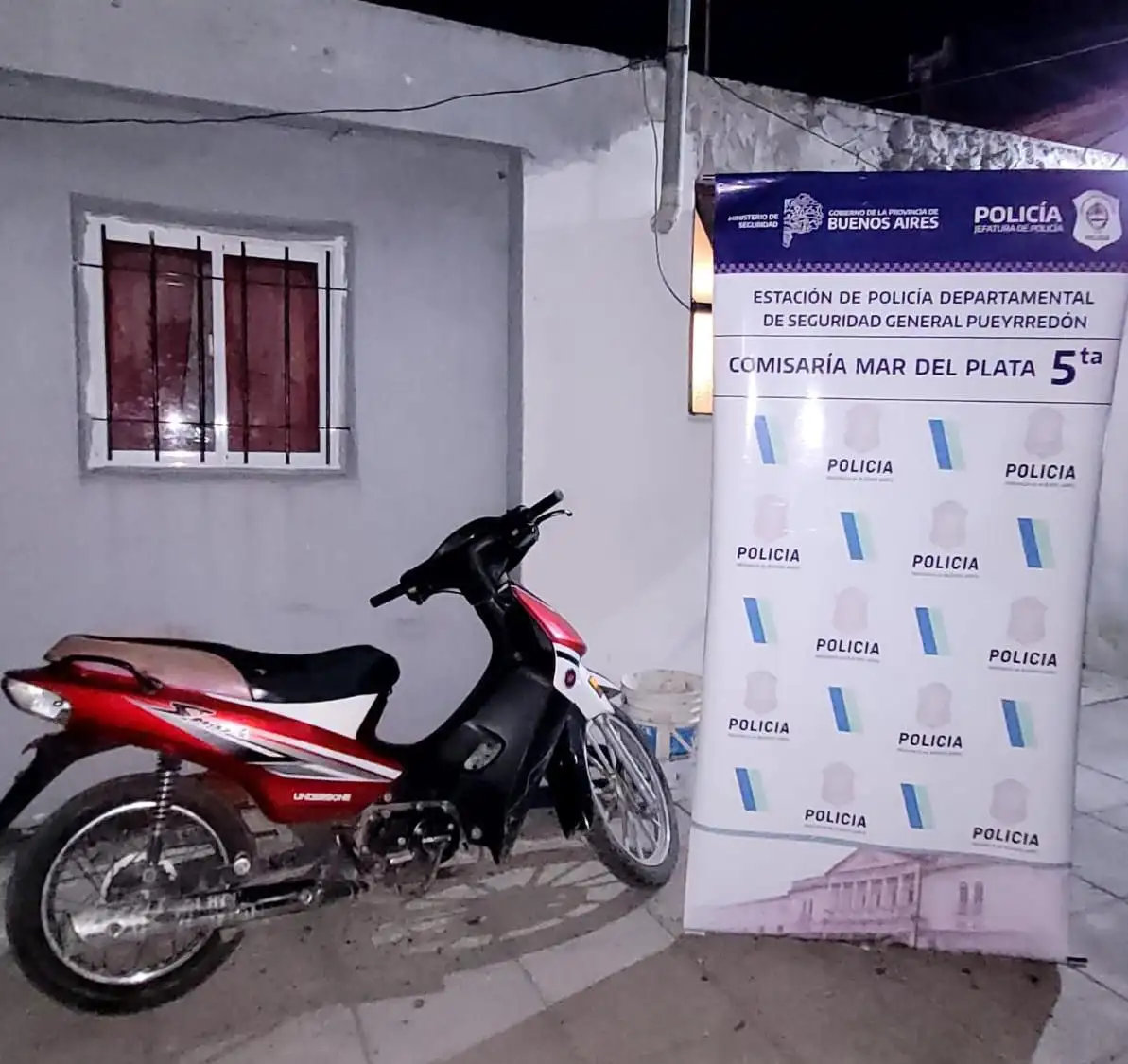 La moto recuperada