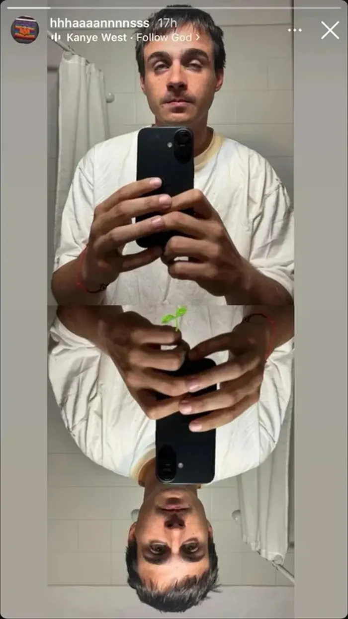 El posteo del hijo de Christian Petersen