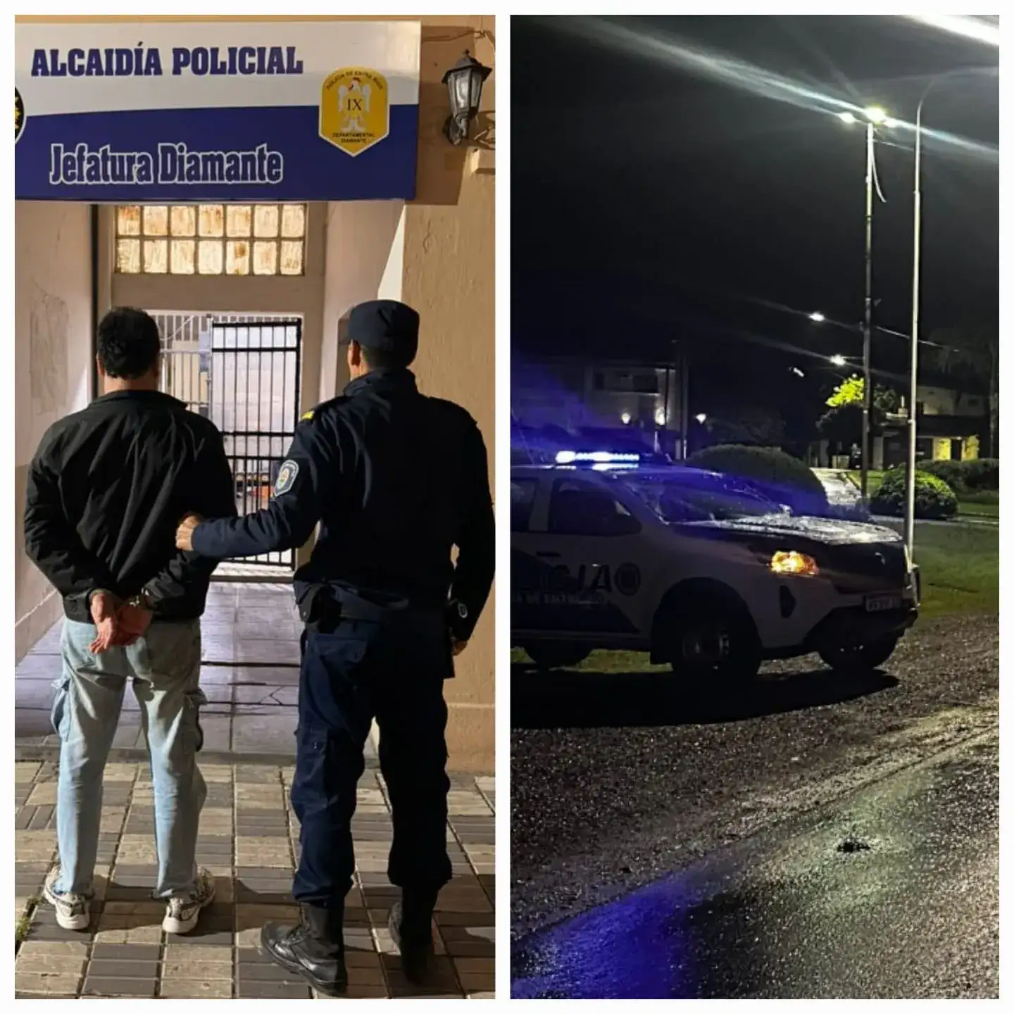 Dos intervenciones policiales en Libertador San Martín y Diamante terminaron con tres detenidos