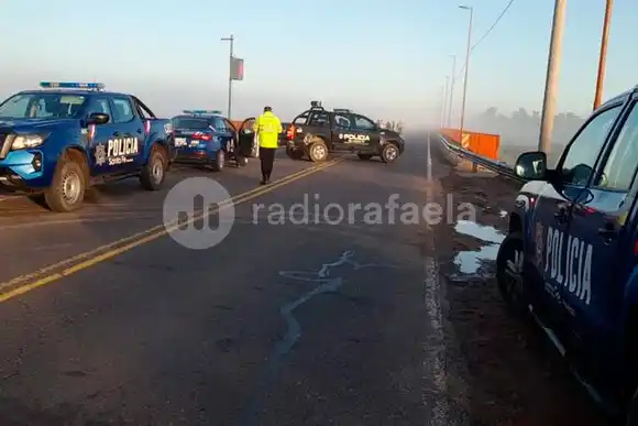 Fuerte accidente de un rafaelino en el puente del Salado de la Ruta Provincial 70