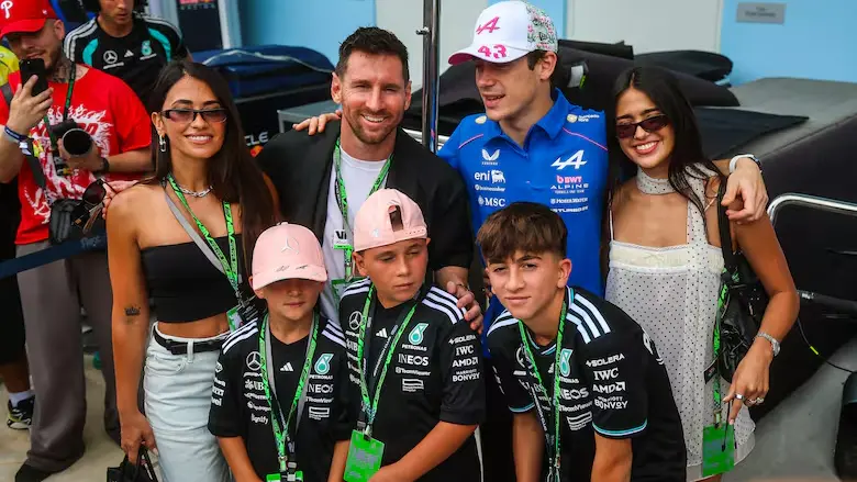 Maia Reficco conoció a Lionel Messi en la F1 de Miami y su reacción se volvió viral