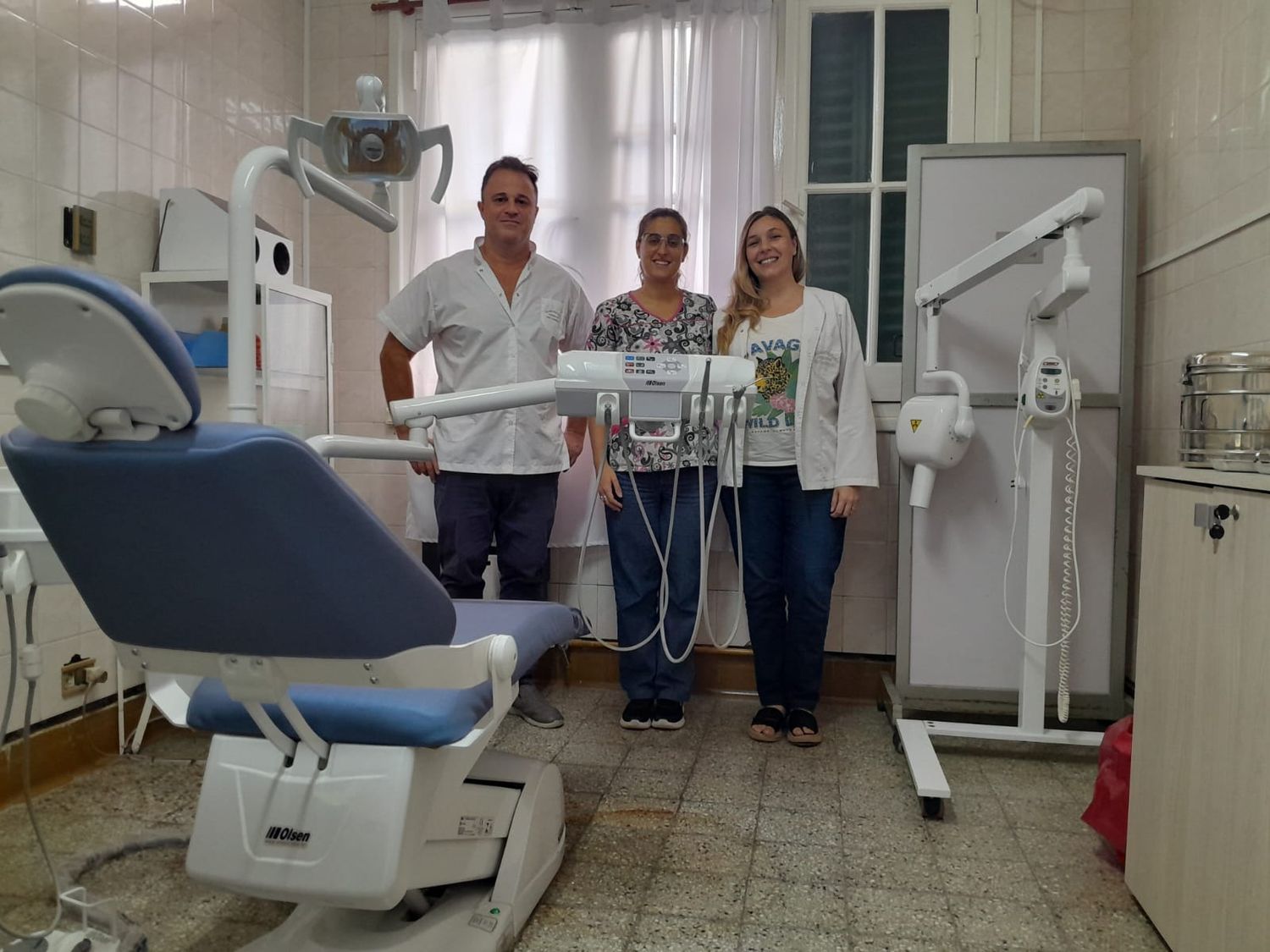 Los odontólogos Boschetto, Olivero y Jappert que forman el equipo de la Secretaria de Salud, hicieron hincapié en la prevención