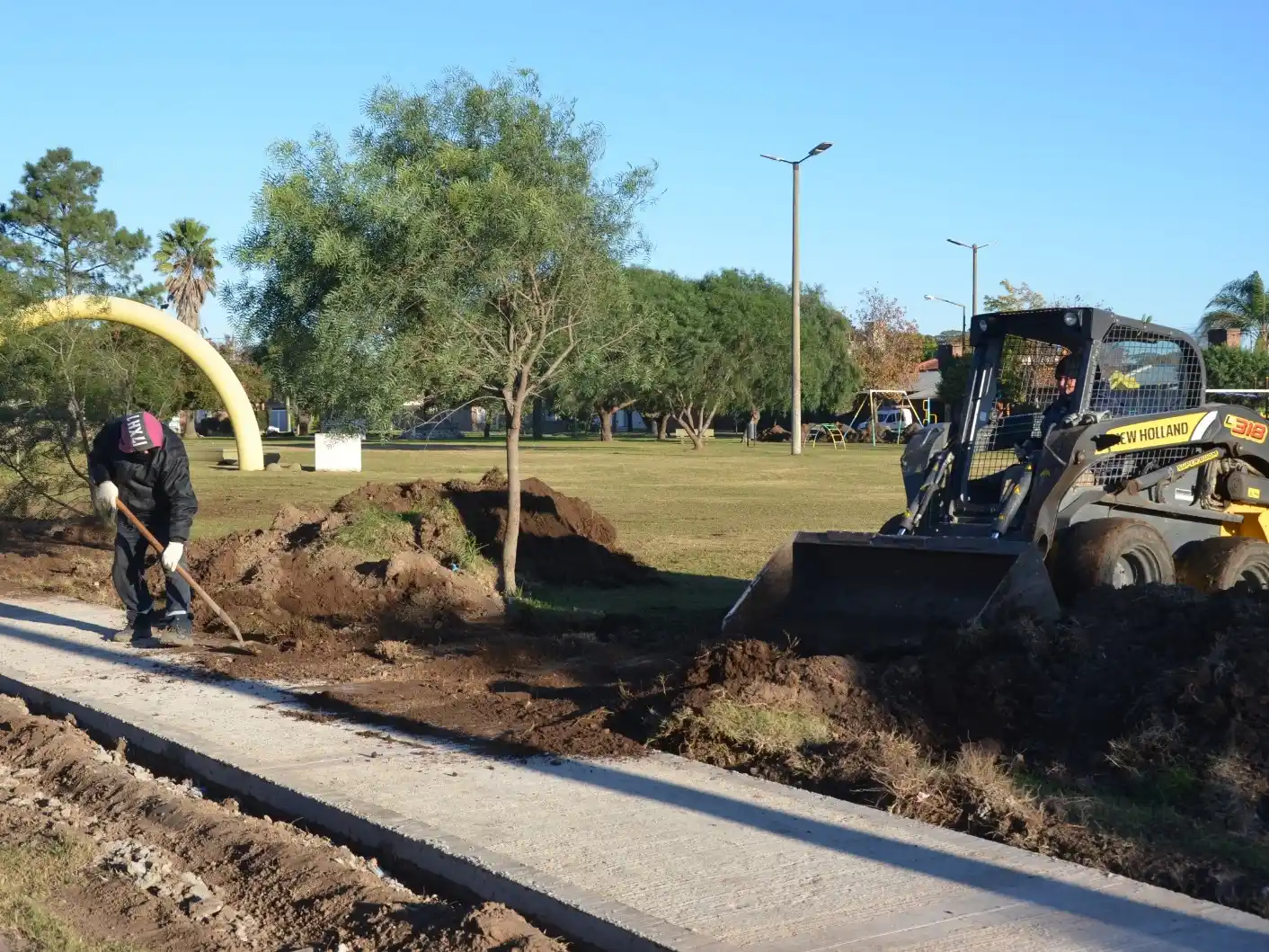 La pista de rollers en plaza Del Docente empieza a ser una realidad.