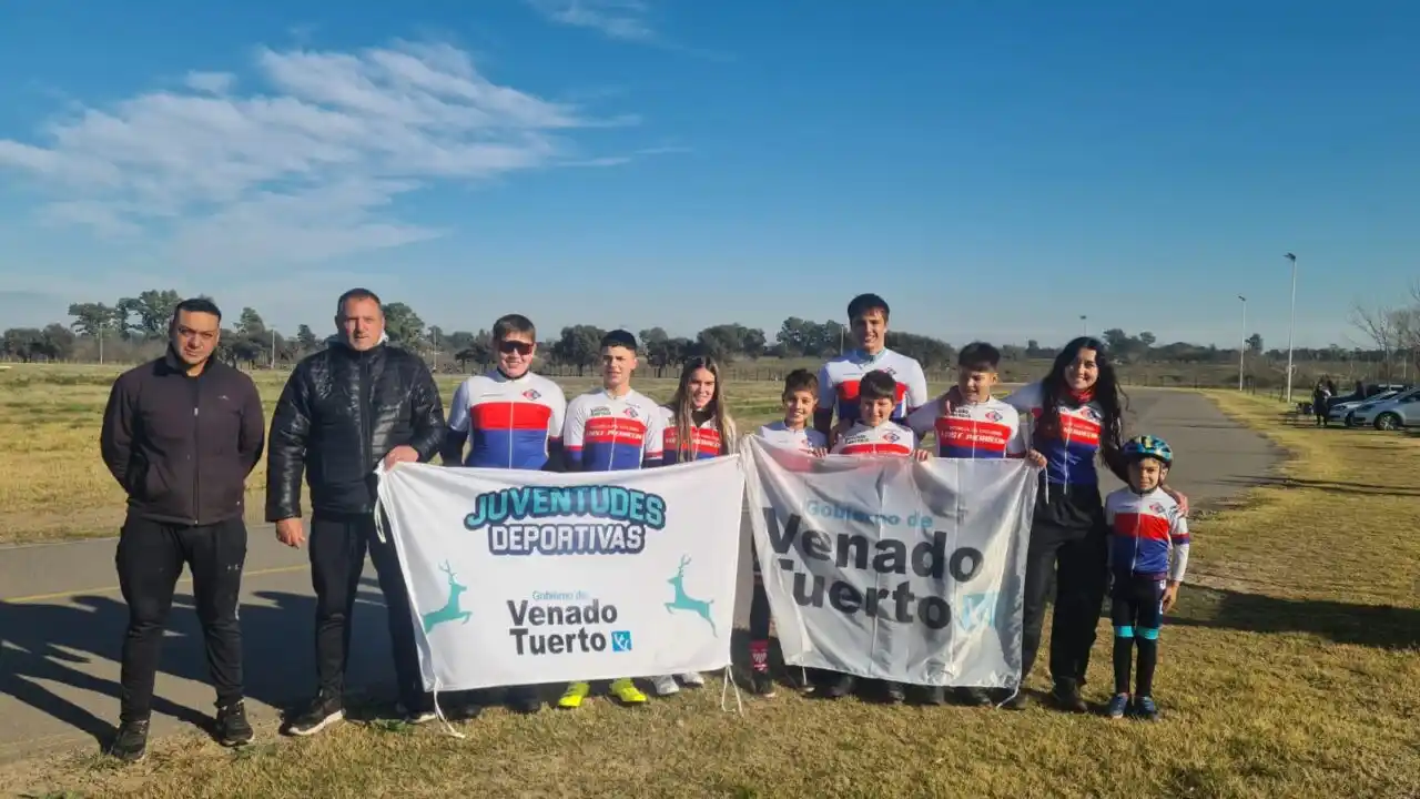 Alumnos de la Escuela de Ciclismo de Venado compitieron en Pergamino