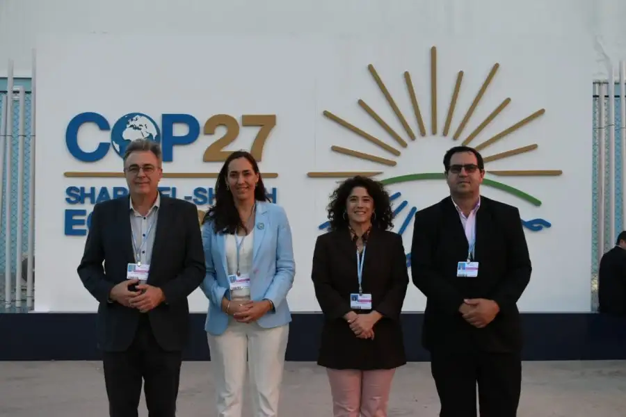 Castellano con la Ministra la ministra de Medio Ambiente, Erika Gonnet.