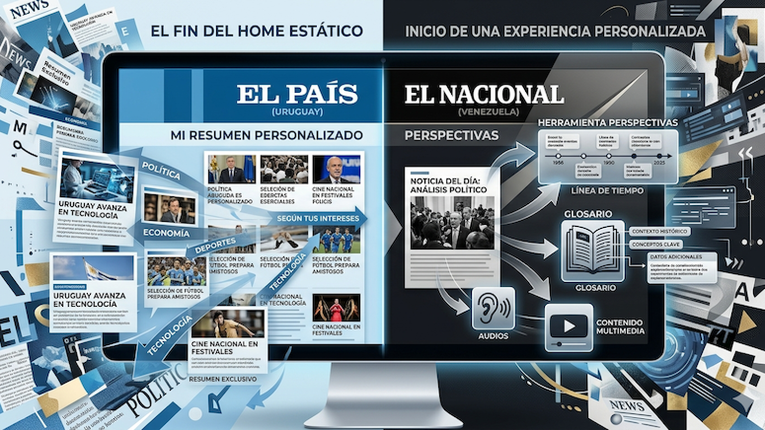 El País y El Nacional potencian la interacción en sus portadas