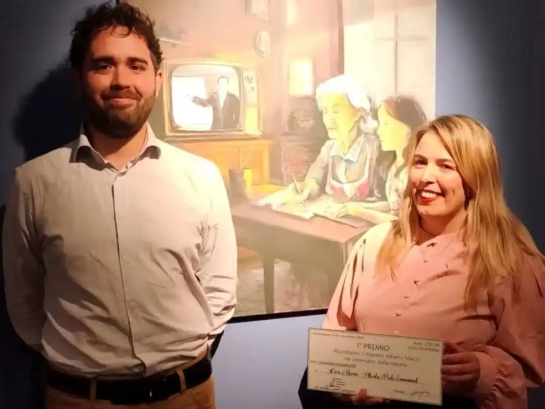 Fueron premiados en el Palazzo dell'Ex-Gil por su obra sobre el maestro Manzi