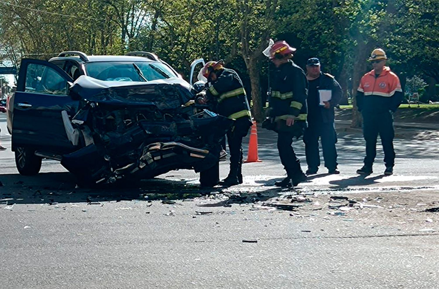 Impactante choque en la avenida Colón y Buenos Aires