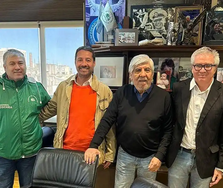 Marcelo Rivero con Moyano