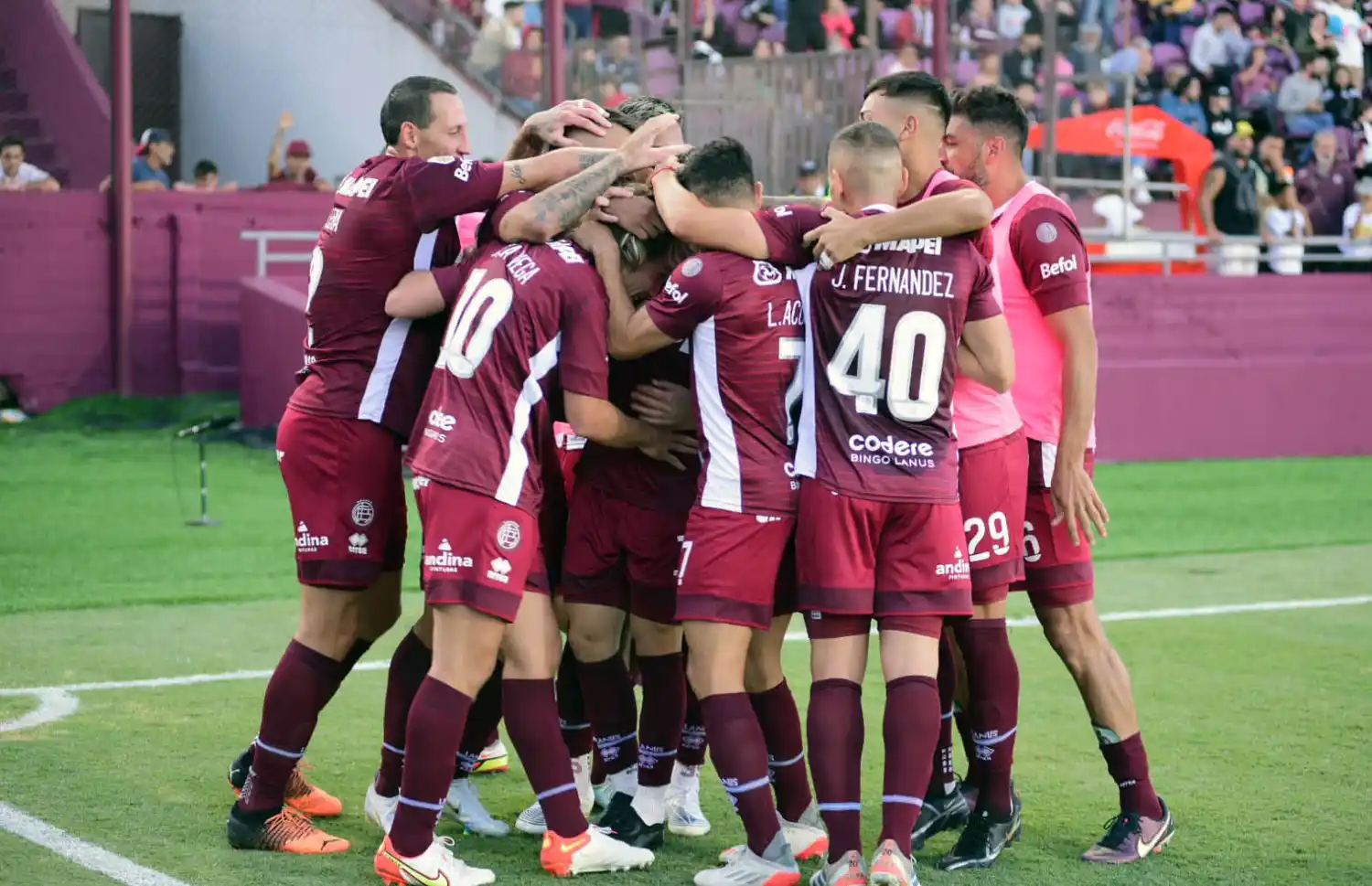 El festejo fue de Lanús.