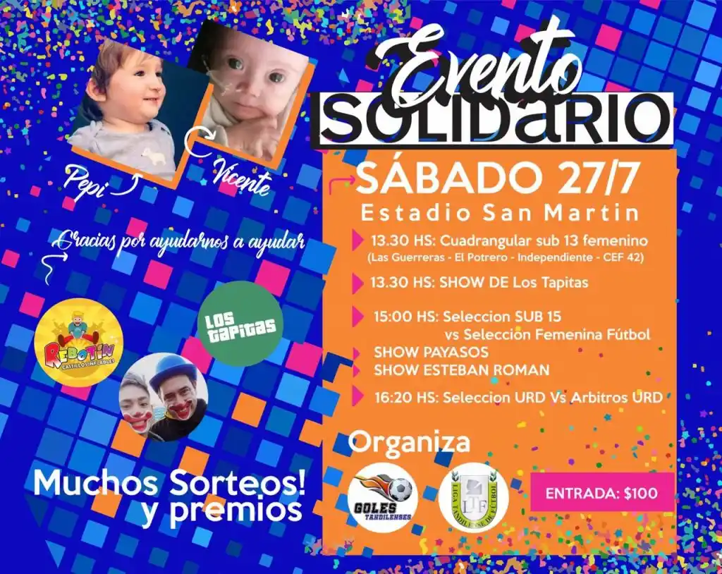 Se realizará un evento deportivo solidario para ayudar a "Pepi" y a Vicente