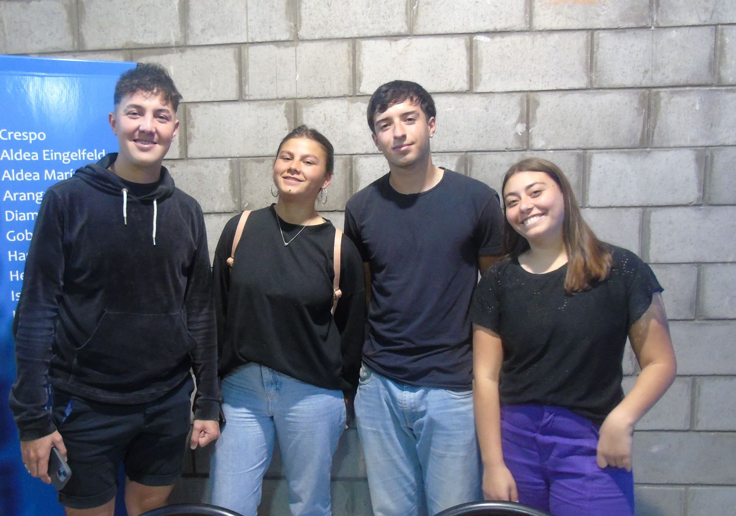 Emiliano Mayer, Rocío Kapp, Luka Brasseur y Kiara Rodríguez