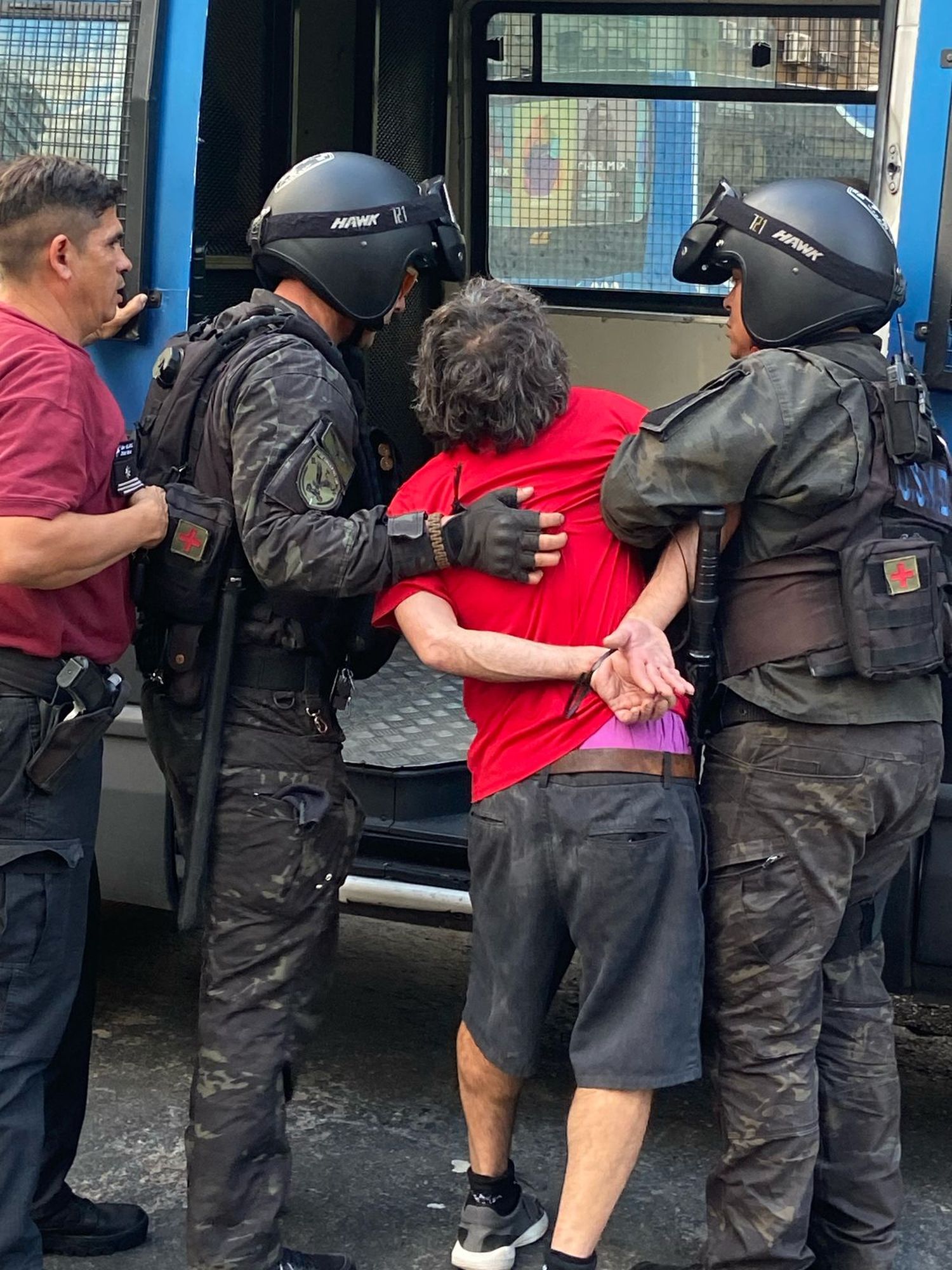 Detenidos en la marcha de los barras bravas