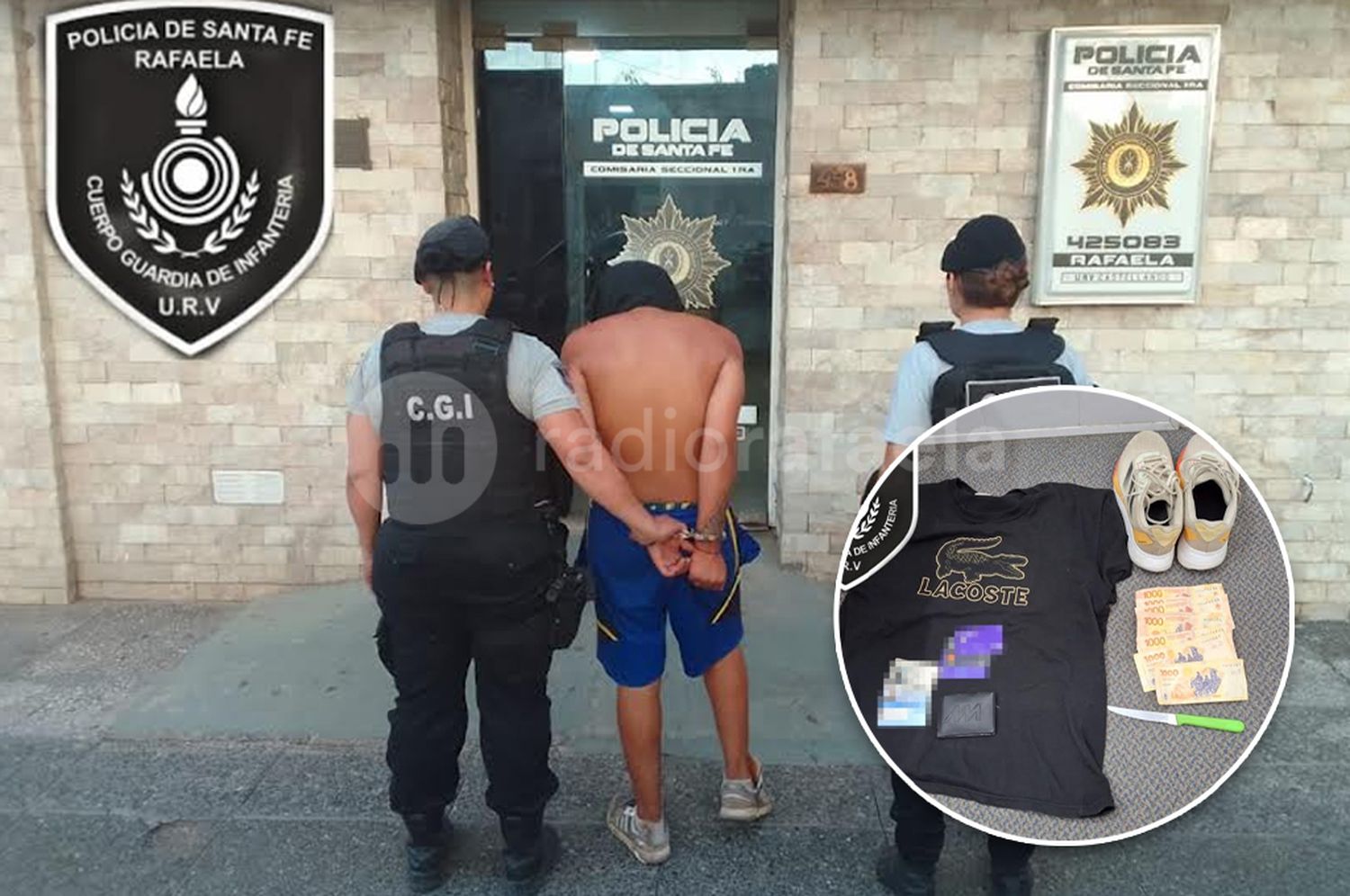 Robo en La Cañada: agarraron un joven con zapatillas, ropa, dinero y un cuchillo