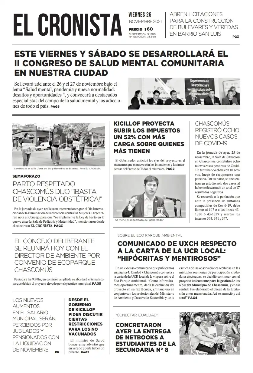 Tapa 26 noviembre 2021