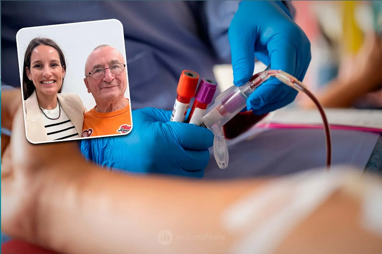 María Paz Caruso, vicepresidenta 1º del Concejo Municipal; Osvaldo Minighini, de Honrar la Vida | Rafaela tendrá su 2ª colecta de sangre en este 2026 en el Centro Recreativo Metropolitano