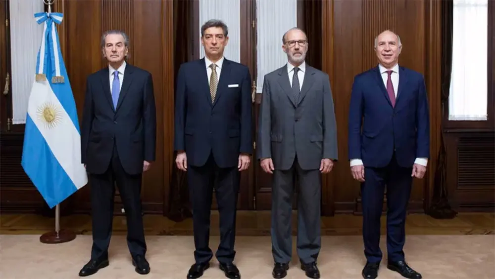 Jueces Juan Carlos Maqueda, Horacio Rosatti, Carlos Rosenkratz y Ricardo Lorenzetti.